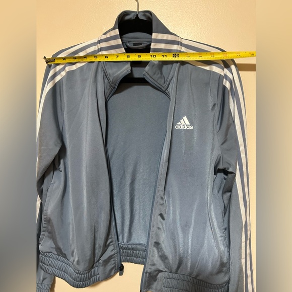 Adidas light blue track jacket size small - Picture 2 of 5